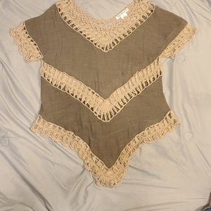 Say What? Green Crochet Top